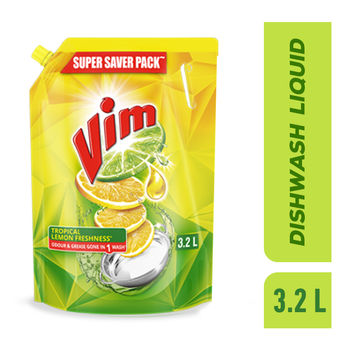 Vim Dishwash Liquid | Removes 100+ Odours & Grease In 1 Wash