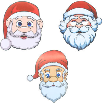 Christmas Santa Claus Paper Face Mask, Assorted Design & Colors