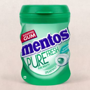 Mentos Pure Fresh Sugarfree Mint Chewing Gum Bottle