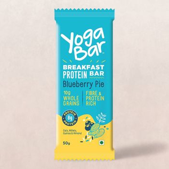 Yoga Bar 8g Breakfast Protein Bar Blueberry Pie, Berries, Millets and Seeds,Healthy Snacks 50 gms Combo