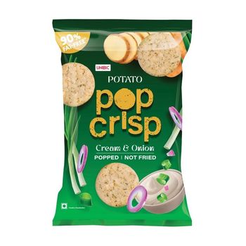 Unibic Potato Pop Crips - Cream & Onion