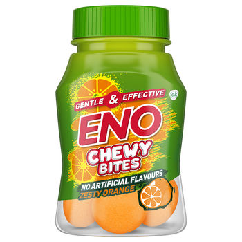 Eno Chewy Bites Tasty Chewable Antacid For Gentle & Effective Relief From Acidity Zesty Orange