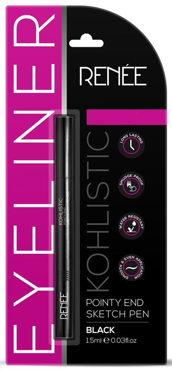 Renee Pointy End Sketchpen Eyeliner - Black | Waterproof