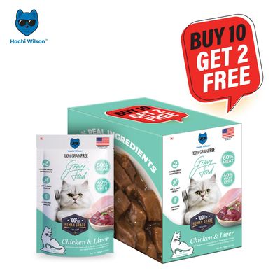 Premium Chicken and Liver Gravy cat food