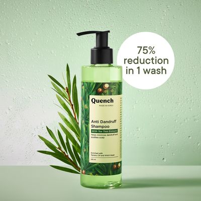 Quench Anti Dandruff Hair Shampoo With Tea Tree Extracts | Made In Korea