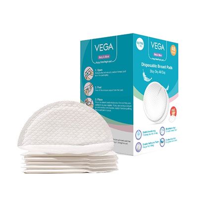 Vega Baby & Mom Breast Pad 48 Pcs | 48+2 Free Ultra Thin | Disposable Breast Pad | Vbbf3-06