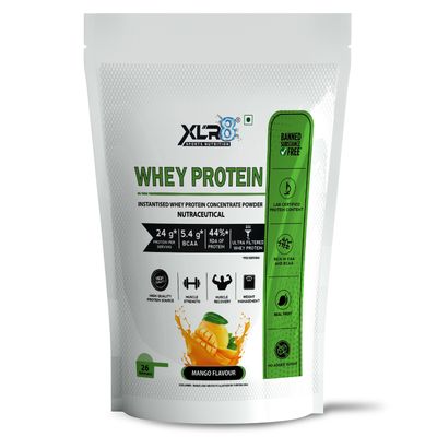 XLR8 Whey Protein with 24 g protein, 5.4 g BCAA - 2 lbs (Mango)