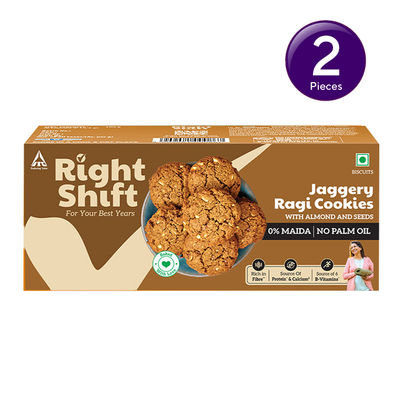 Jaggery Ragi Cookies with Nuts and Seeds Combo | 0% Maida | 0% Refined Sugar