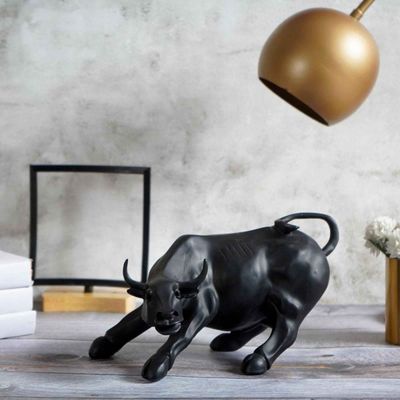 Surreal Charging Black Bull Animal Showpc For Home Decor