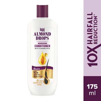 Bajaj Almond Drops Nourishing Conditioner | Almond Milk & Biotin | 10 x Hairfall Reduction