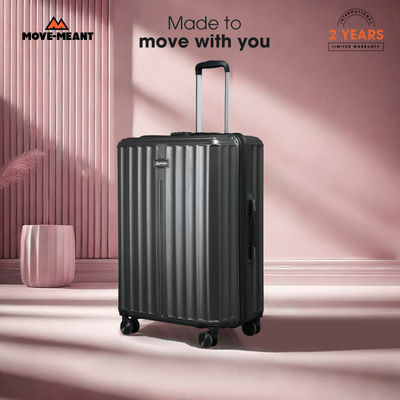 Roamify Large Suitcase | Polycarbonate Trolley | 8 Wheels | Number Lock | Dark Grey-75cm