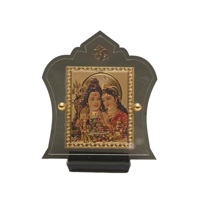 Shiv Parwati Photo Design Frame for Car Dashboard - Big