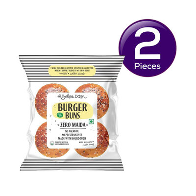 Zero Maida Burger Buns No Palm Oil No Preservative Wholehwheat Combo