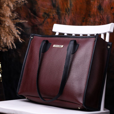 Textured Tote Bag | Brown | LB2088