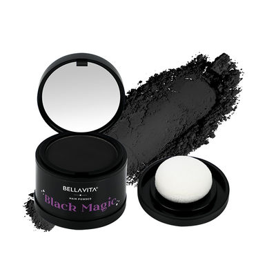 BELLAVITA Black Magic Hair Powder | Covers Grey Hair & Bald Spots Instantly | Root Touch Up