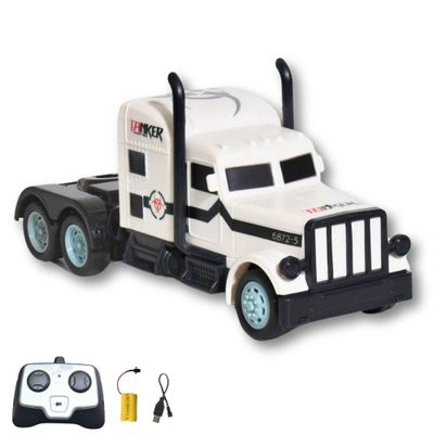 Titan RC Truck 15km/h | All-Terrain | Long-Range | 2.4GHz | White - 6 x 2 in