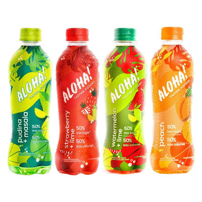 Flavoured Soft Drink - Peach (300ml) & Aloha Flavoured Soft Drink - Watermelon Lime (300ml) & Aloha Flavoured Soft Drink - Strawberry Lime (300ml) & Aloha Flavoured Soft Drink - Pudina Masala (300ml) Combo