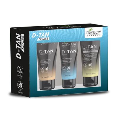 OxyGlow DTan Skincare Trio Face Wash, Scrub and Mask