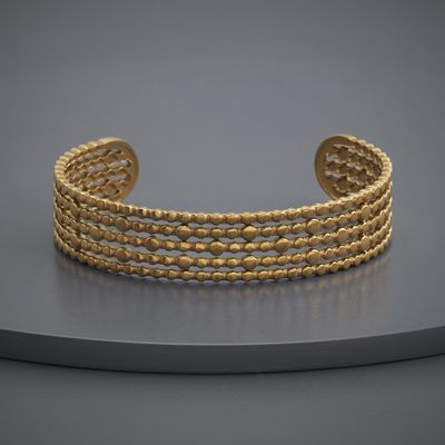 Kushal s Fashion Jewellery Gold -Plated Zircon Trendy Kada | 441084