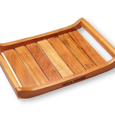 Acacia Wood Small Serving Tray For Home, Kitchen, Restaurant, Office | 25 x 18 x 3.5 Cm