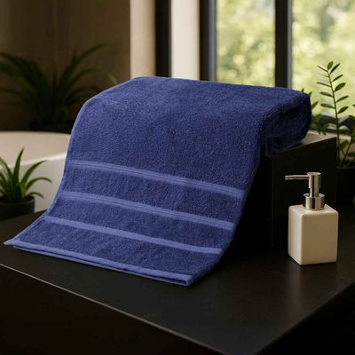 by My Trident Day To Day Bath Towel | 28 in x 55 in | Navy Blue