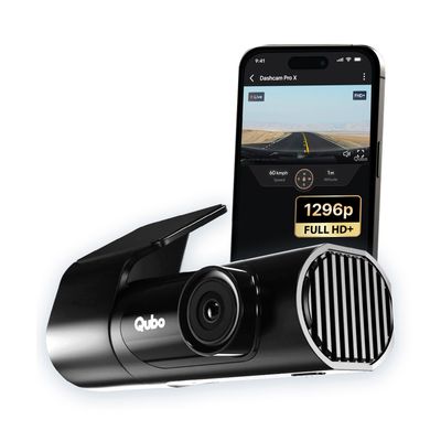 Car Dashcam Pro X by Hero Group | 3MP 1296P FHD+ Camera | NightPulse Vision | Wide-Angle FOV | Supercapacitor | Built-in Wi-Fi, Mic | App Control | G-Sensor | Up to 1TB Storage - Space Grey