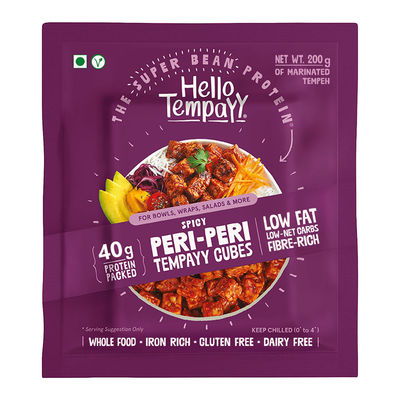40g Protein Peri Peri Tempeh Cubes |Low Fat & High Fibre