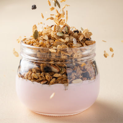 Muesli with Strawberry Greek Yogurt