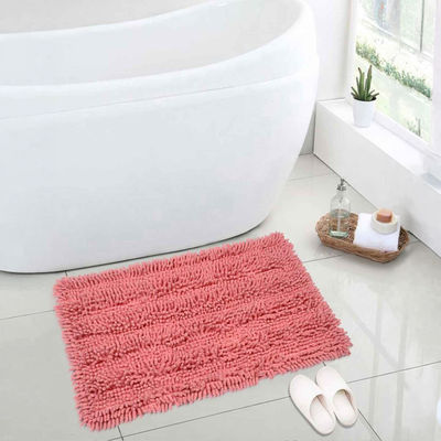 Cotton Anti-Slip Water Absorbent Bath Mat | 40 x 60 cm | Light Pink