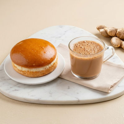 Bun Maska + Adrak Chai