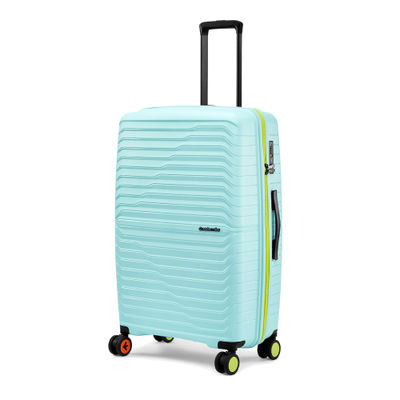 Cairo Hard-Sided Polypropylene Check-in Luggage | Large | Pastel Green & Neon - 75 cm