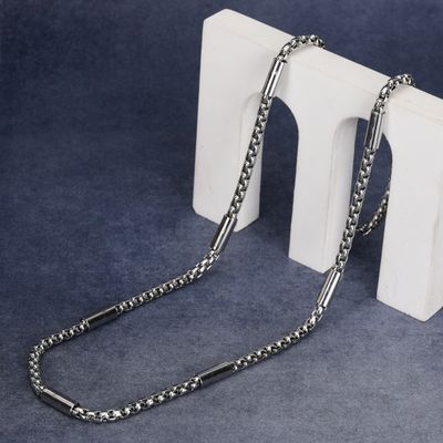 Men's Interlink Chain Silver 22 Inches