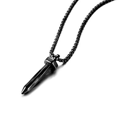 Dark Edge Nail Pendant Necklace Modern Minimalist Chain for Mens | MN00010
