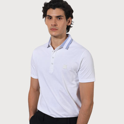 Men's Divide Primary Polo T-shirt | White - S