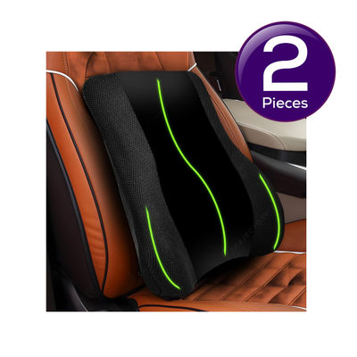 Back Support For Chair & Car Seat, Orthopedic Lumbar Support Memory Cushion Combo