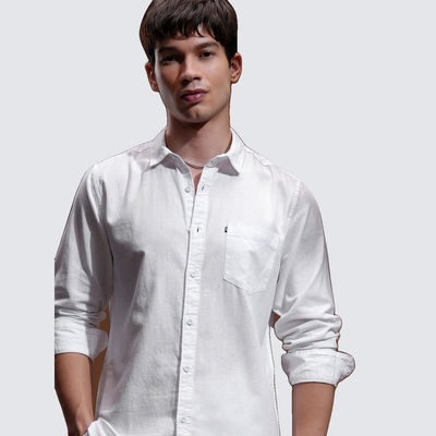 Men's Slim Fit Casual Shirt | White - L
