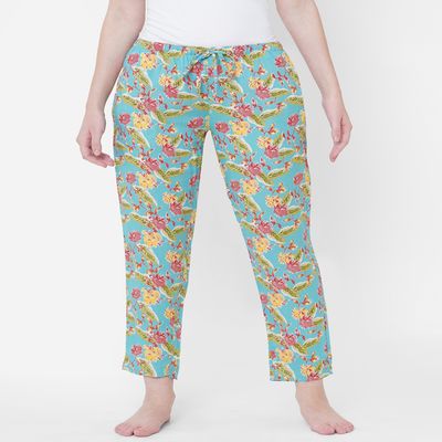 Urban Scottish Women s USWPJ506 Floral Printed Lounge Pyjama Pants | Multicolor - L
