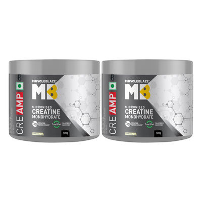 Creatine Monohydrate CreAMP with CreAbsorb Powder (Unflavoured) Combo