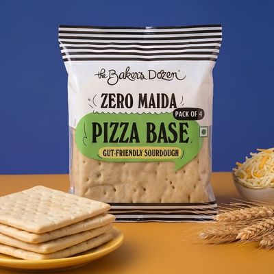 Zero Maida Pizza Base | Gut Friendly Sourdough | Whole Wheat