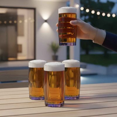 Amethyst Noir Drinking Water Glasses | Set of 4 | 400 ml | The Artment