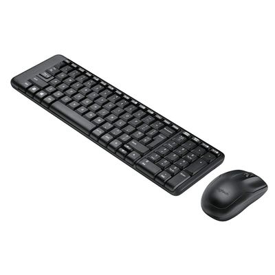 MK215 Wireless Keyboard and Mouse Combo, 2.4 GHz Wireless, 3 Years Warranty, Compact Design, 2-Year Battery Life(Keyboard),5 Month Battery Life(Mouse) PC/Laptop - Black