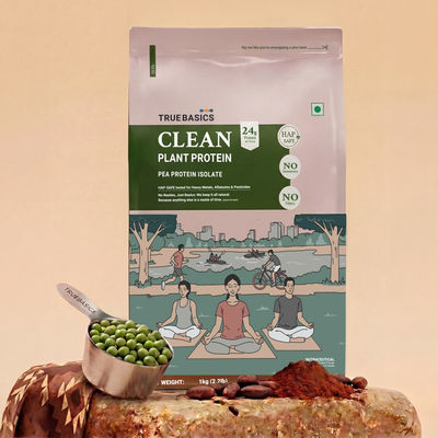 TrueBasics Clean Plant Protein Powder Brown Rice + Pea Protein (Chocolate)