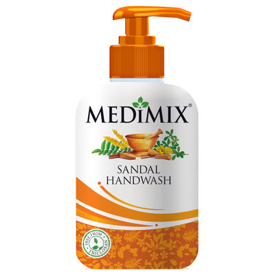 Medimix Sandal Handwash Pump Infused with Sandalwood for Germ Protection & Moisturized Hands