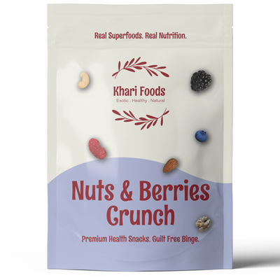 Nuts Berries Premium Trail Mix | Almonds, Cashews, Blueberry, Cranberry & More | Healthy Snack