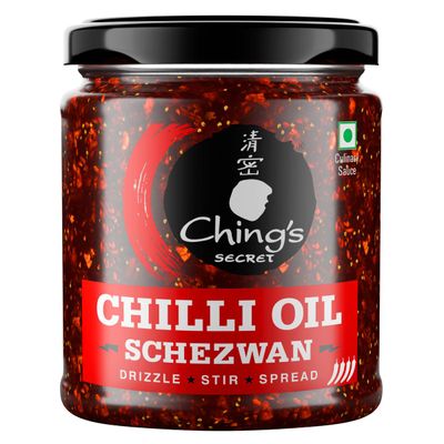 Ching's Chilli Oil Schezwan | Garlic Schezwan Chilli Oil With Real Sichuan Pepper