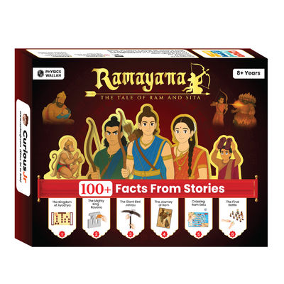 Ramayana,The Tale of Ram & Sita Kit for Kids, 6-in-1 Fun Activity & Family Board Game