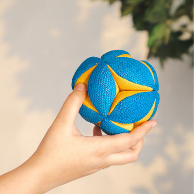 Pet Set Go Clutch Ball Plush Dog Toy | Blue - Yellow