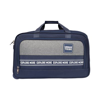 Urban Tribe Unisex Abstract Polyester 24 L Telescopic Duffle Bag | Navy Blue