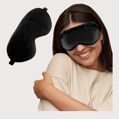 Unisex Solid Microfiber Eye Mask | Black - Free Size