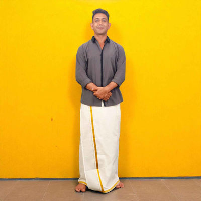 Velcro Dhoti-Mundu-Veshti